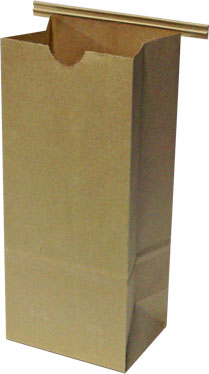1/2 lb. Natural Brown Kraft Tin Tie Bags with Polypropylene  Liner