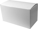 Large White Matte Economy Lunch Boxes - 10 x 5 x 5.5
