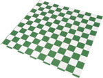 Green Check Design Wax Basket Liner 12 x 12