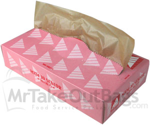 Natural Unbleached Kraft Brown Medium Deli / Bakery Tissue 10 x 10.75