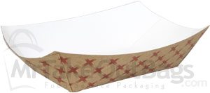100% RECYCLED Eco-Friendly 5 lb. 1 Piece Brown Kraft Basketweave Trays