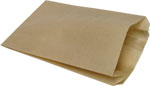 Large Natural Brown Kraft Grease Resistant Paper Sandwich Bags - 6 x 2 x 9