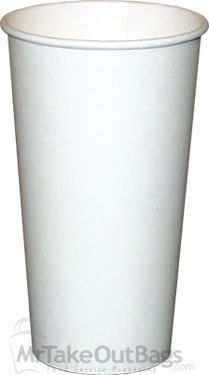24 oz. White Paper Coffee Cups by Dopaco
