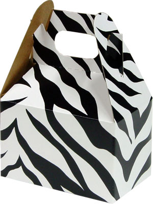 Zebra Stripes Mini Gable Boxes 4 x 2.5 x 2.5
