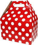 Cheery Dots Large Gable Boxes 9 x 6 x 6"