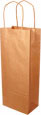 100% RECYCLED Brown Kraft Single Wine Bottle Bags 5.5 x 3.25 x 13"