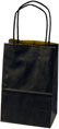 Black Matte Color Pinstripe Paper Shopping Bags (Prime Size) 5.25 x 3.5 x 8.25