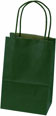 Dark Green Matte Pinstripe Paper Shopping Bags (Prime Size) 5.25 x 3.5 x 8.25