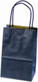 Navy Blue Matte Pinstripe Paper Shopping Bags (Prime Size)  5.25 x 3.5 x 8.25