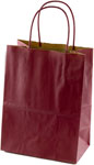 Dubonnet Matte Pinstripe Paper Shopping Bags (Petite Size) 8 x 4.75 x 10.5