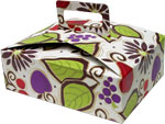 9 x 7 x 3" Stackable Handled Lunch/Cupcake Boxes - Fresh Fruit Design