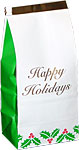 1/2 lb. Holiday Print Coffee Bags on White Gloss
