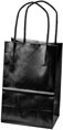 Black Gloss Paper Shopping Bags (Prime Size) 5.25 x 3.5 x 8.25