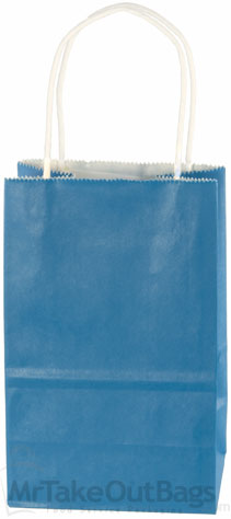 Peacock Matte Paper Shopping Bags (Prime Size) 5.25 x 3.5 x 8.25