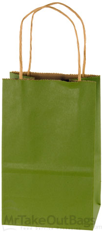 Rainforest Matte Paper Shopping Bags (Prime Size) 5.25 x 3.5 x 8.25