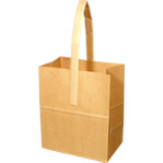 6.75 x 4.25 x 8.13" Natural Brown Kraft 1/2 Peck Paper Apple/ Produce Bags