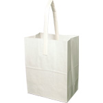 8 x 5.25 x 10" White Kraft 1 Peck Paper Apple/ Produce Bags