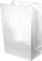 12lb. White Kraft SOS Bags 7.13 x 4.38 x 13.94