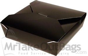 Bio-Pak Black #5 Square Meal Boxes