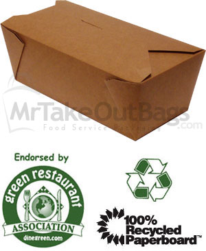 100% RECYCLED BioPlus Earth #9 Brown Kraft Food Boxes