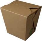 FoldPak 100% Recycled Brown Kraft Microwaveable Chinese Take Out Boxes - 26 oz.