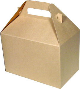 Natural Brown Kraft Medium Gable Boxes 8 x 4.88 x 5.25