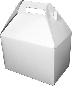 White Large Gable Boxes 9 x 6 x 6