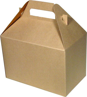 Natural Brown Kraft Small Gable Boxes 6 X 4 X 4