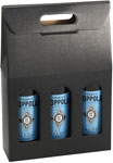 Nero Black Embossed 3-Bottle Wine Carrier Boxes