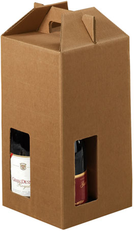 Textured Rib Tawny 4-Bottle Wine Carrier