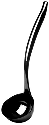 4 oz. Sabert Black Disposable Plastic Soup Ladle  - Heavy Weight  12
