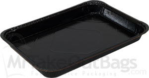 SOLUT! BLACK 1/4 Sheet Baking Trays - 12.25 x 12.25 x 4