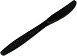 Black Disposable Plastic Knives - Heavy Weight 7.5"