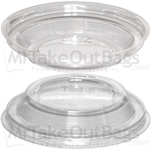 Clear Plastic Lids - fits 8 oz. & 12 oz. bowls