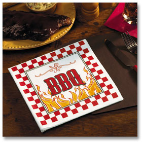 Bar-B-Que Linen-Like Dinner Napkins - 17 x 17