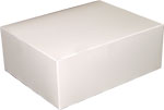 Large Gloss White Paperboard Lunch Boxes - 9.5 x 7.5 x 3.625