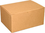 Corrugated Plain Kraft Lunch Boxes - 8 x 6 x 4"