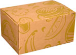 Corrugated Art Deco Print Lunch Boxes - 8 x 6 x 4"