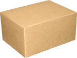 Medium Brown Kraft Paperboard Lunch Boxes - 8 x 6 x 4