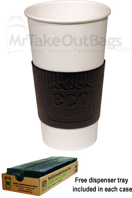 Black EcoSleeve  Foam Coffee Cup Sleeve