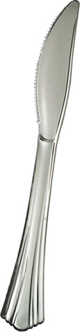 Reflections Silver Disposable Cutlery Knives - Heavy Weight 7.5