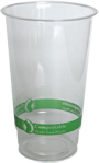 24 oz. Compostable PLA Clear Cold Cups