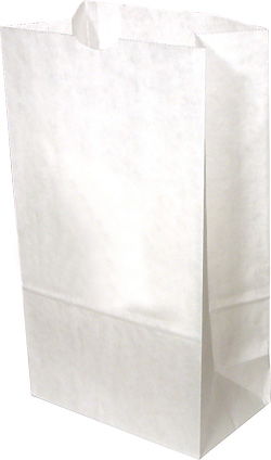 4lb. White Kraft SOS Bags 5 x 3.13 x 9.81