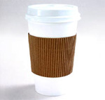 The Kraft Wave Sleeve Fits 10,12,16,20 oz Cups
