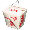 Pagoda Print Take Out Boxes - Wire Handle