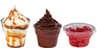 Plastic Disposable Dessert Dishes available in 3 sizes