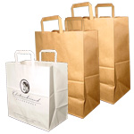 Flat Handle Shopping Bags