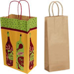 Wine Bottle Paper Shopping Bags