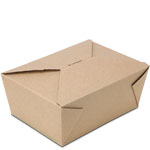 BioPlus TERRA #4 100% Recycled Brown Kraft Take Out Boxes