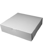 10 x 10 x 2.5" Matte White Pie / Bakery Boxes